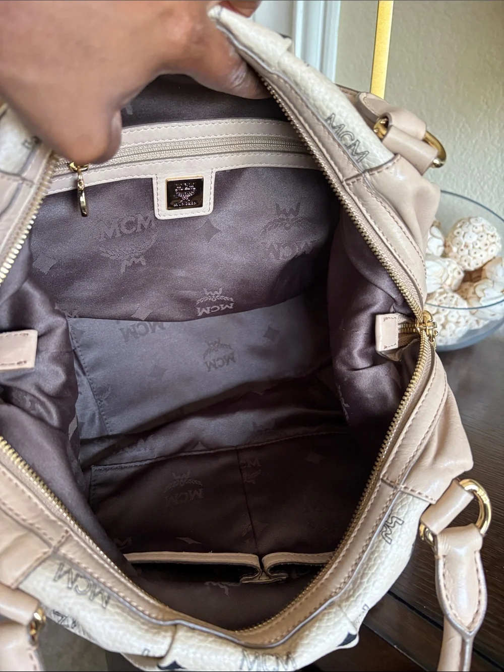 MCM beige cream